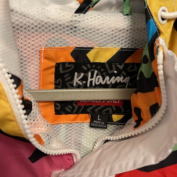 Keith K. Haring Members Only Pullover Windbreaker Rare Jacket - Picture 3 of 3